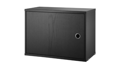 String Furniture Cabinet W. Swing Door 58x42 cm - Black