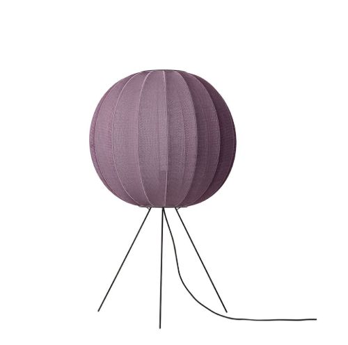 Made By Hand Knit-Wit Round Floor Medium Ø: 60 cm - Burgundy
