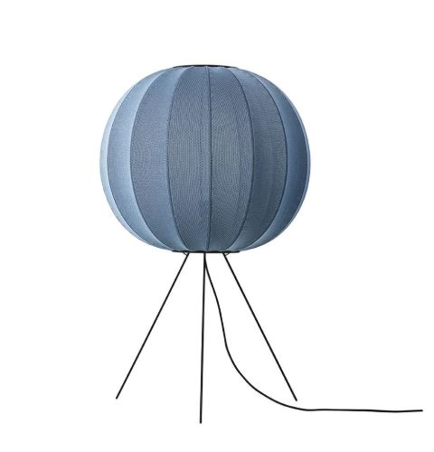 Made By Hand Knit-Wit Round Floor Medium Ø: 60 cm - Blue Stone