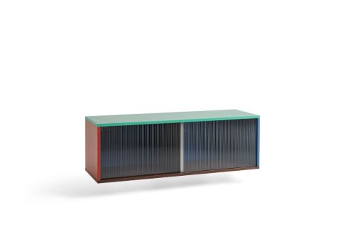 HAY Colour Wall Cabinet M w. Glass Doors 120x39x39 cm - Multi