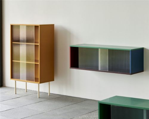 HAY Color Wandschrank M m. Glastüren 120x39x39 cm - Multi