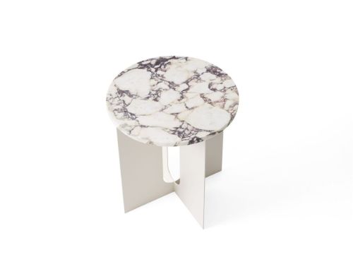 Audo Copenhagen Androgyne Tischplatte Ø: 42 cm – Calacatta Viola Marmor