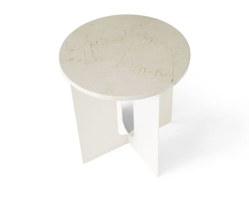 Audo Copenhagen Androgyne Tischplatte Ø: 42 cm – Crystal Rose Marmor