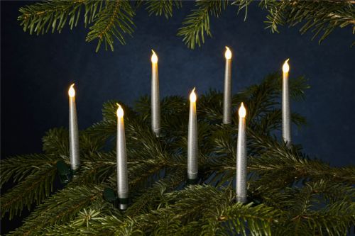 Sirius Caroline 10 Stück Batterie-LED-Licht inkl. Fernbedienung - Silber