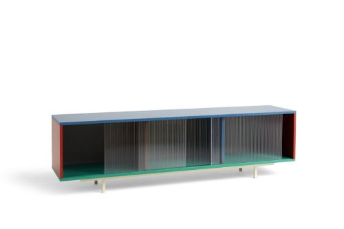 HAY Color Unterschrank m. Glastüren 180x39x51 cm - Multi