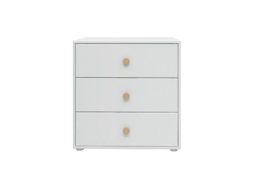 FLEXA Roomie Kommode 3 Schubladen H: 74,5 cm – Weiß/Eiche