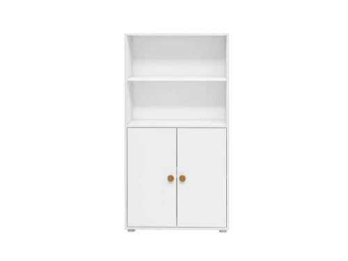 FLEXA Roomie Midi-Regal 2 Türen H: 138 cm – Weiß/Senf