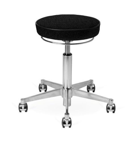 Vermund VL66 Taburet SH: 44-64 cm - Krom/Koksgrå