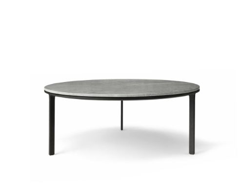 Vipp 425 Coffee Table Ø: 90 cm - Marble/Sky Grey