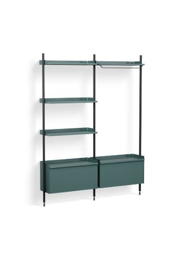 HAY Pier System 1082 2 Columns 162x209 cm - PS Blue Steel/Black Anodised Profiles