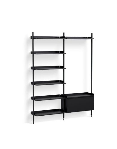 HAY Pier System 152 2 Columns 162x209 cm - PS Black Steel/Black Anodised Profiles