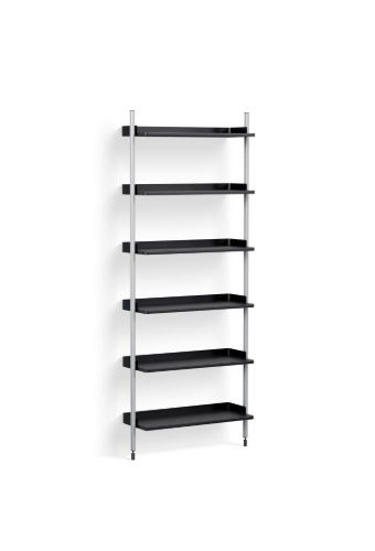 HAY Pier System 101 1 Column 82x209 cm - PS Black Steel/Clear Anodised Profiles