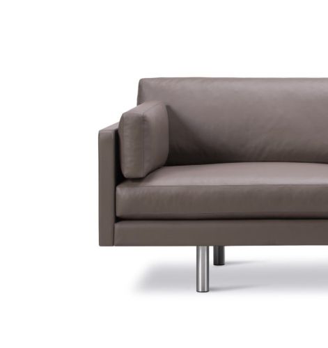 Erik Jørgensen EJ220 2062 2 Pers. Sofa 100 L: 212 cm – Braunes Omni-Leder/Chrom