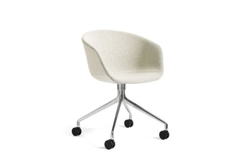 HAY AAC 25 About A Chair SH: 46 cm - Polished Aluminium/Coda 100