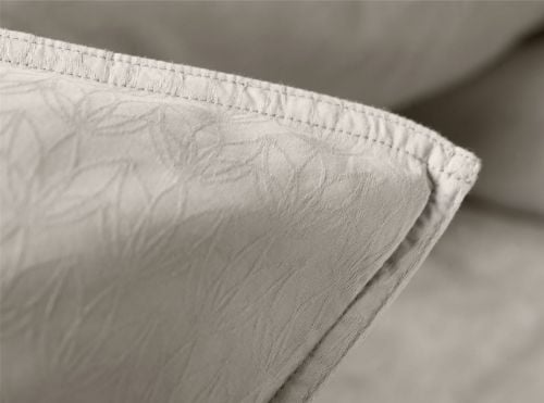 FDB Furniture R34 Tulip Bettset mit Knöpfen 140x200 cm - Beige