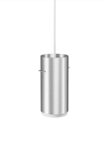 Moebe Tube Pendelleuchte Small H: 16 cm – Gebürstetes Aluminium