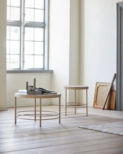 Nordal JUNGO Runder Beistelltisch Ø: 50 cm - Sand