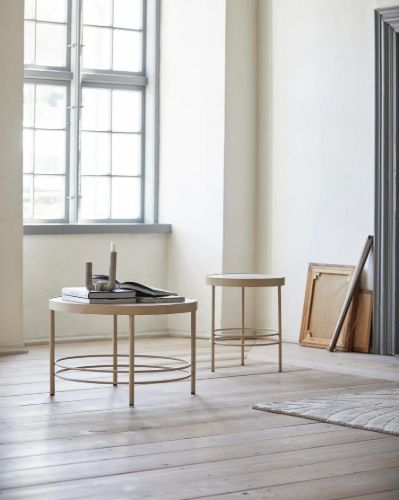 Nordal JUNGO Runder Couchtisch Ø: 80 cm - Sand