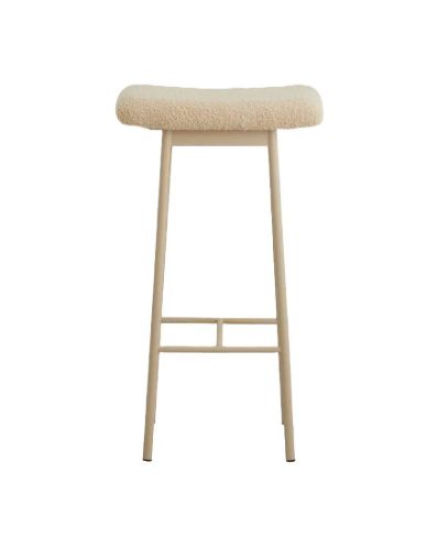 Nordal ZALA Barstol m. Imiteret Lammeskind SH: 72 cm - Beige OUTLET