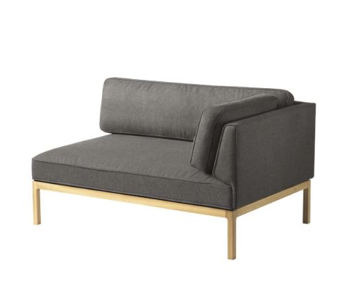 FDB Møbler L37 7-9-13 Højre Hjørne 130x90 cm - Grey/Main Line Flax