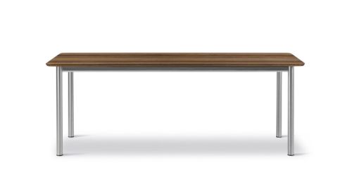 Fredericia Furniture 6631 Plan Bord 200x100 cm - Røget Eg/Børstet Stål