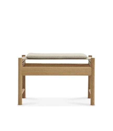 Brdr. Krüger HB Hocker H: 40 cm – Geölte Eiche/Leinwand