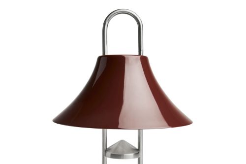 HAY Mousqueton Tragbare Lampe H: 30 cm – Eisenrot