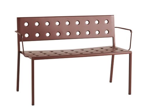 HAY Balcony Dining Bench W. Arm L: 121 cm - Iron Red