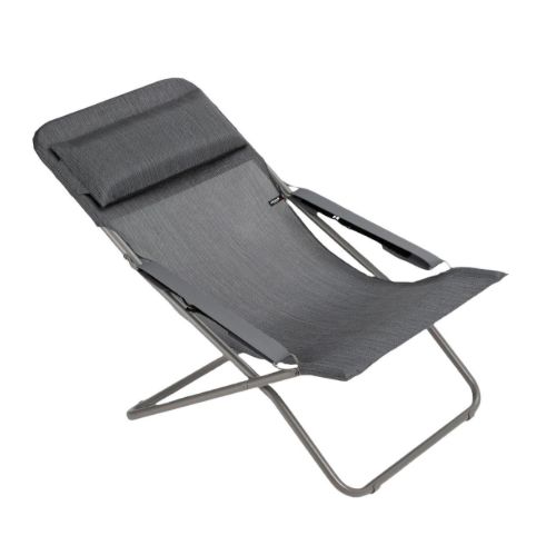 Lafuma Deckchair Transabed SH: 34 cm Batyline DUO - Obsidian