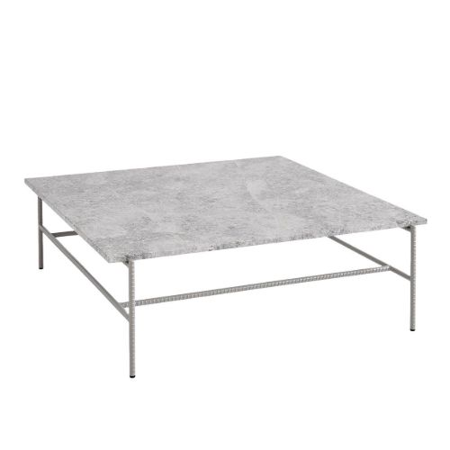HAY Rebar Coffee Table L: 100 x B: 104 x H: 33 cm - Fossil Grey Marble