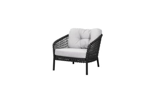 Cane-line Outdoor Ocean Large Loungestol SH: 40 cm Inkl. Hyndesæt - Dark Grey/White Grey