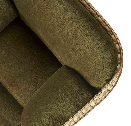 GUBI Basket Lounge Chair SH: 43 cm – Rattan/Mumble 40