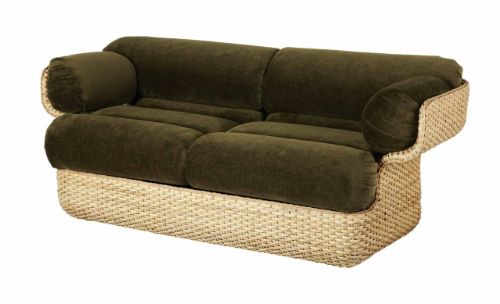 GUBI Korb 2-Sitzer SH: 43 cm - Rattan/Mumble 40