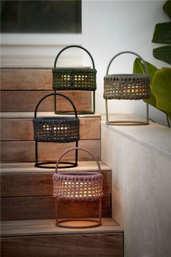 Cane-line Outdoor Illusion Lampe H: 32 cm - Dunkelgrau
