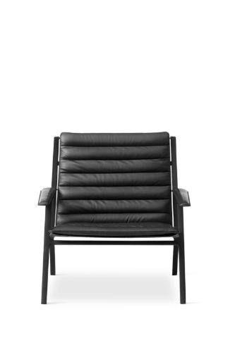 Vipp 456 Lounge Chair H: 75 cm - Black Leather