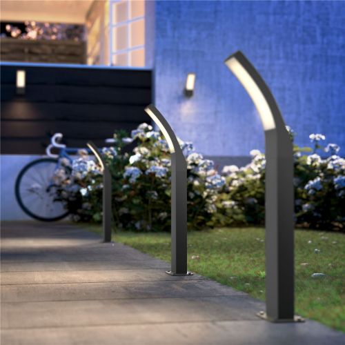 PHILIPS Splay Säulenleuchte H: 60 cm - Anthrazitgrau/Aluminium