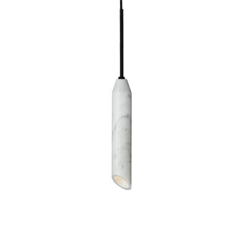 Design By Us Marble Art Pendant H: 30 cm - White Carrara OUTLET