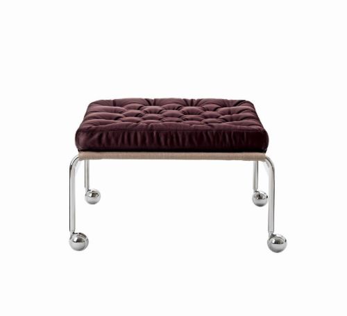 DUX Karin 73 Hocker H: 40 cm – Bordeaux/Leder