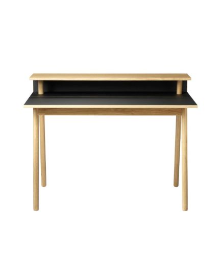 FDB Møbler C68 Nørrebro Skrivebord 118x69,4 cm - Eg/Linoleum Nero