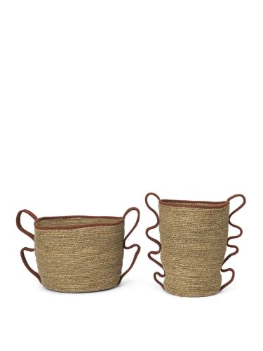 Ferm Living Verso Baskets Set of 2 - Brick