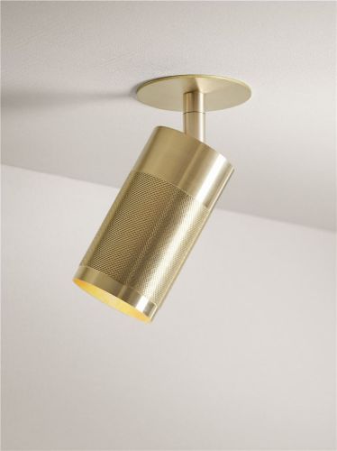 Thorup Copenhagen Patrone Deckeneinbaustrahler mit Abdeckplatte Ø: 6 cm - Massives Messing
