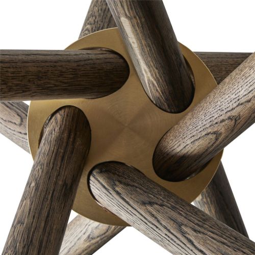 Eberhart Furniture Hector 105 Esstisch Ø: 105 cm – Dunkler Beton/Dunkle Eiche