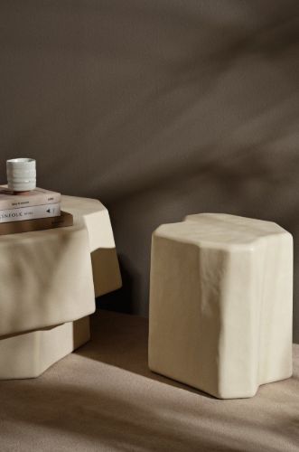 Ferm Living Staffa Couchtisch Ø: 84 cm – Elfenbein