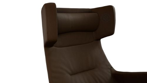 Conform MyPlace Sessel mit Sound SH: 42 cm – Leder/Braun
