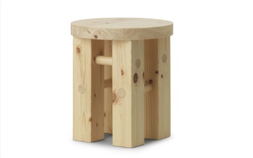 Normann Copenhagen Kiefernhocker H: 45 cm – UV-lackierte Kiefer