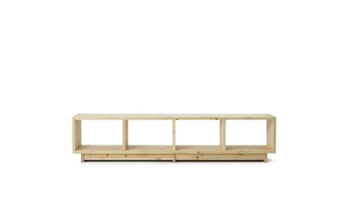Normann Copenhagen Fyr Bogreol Lille L: 220 cm - UV Lakeret Fyrretræ