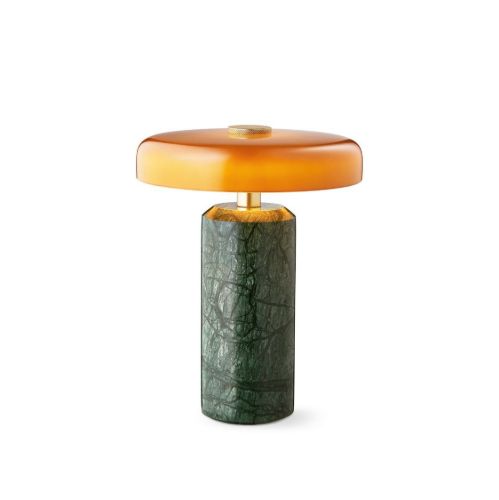 Design By Us Trip Tragbare Lampe H: 21 cm – Moosmarmor/Bernstein

