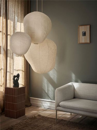 Ferm Living Kurbis Lampenschirm H: 40 cm – Natur