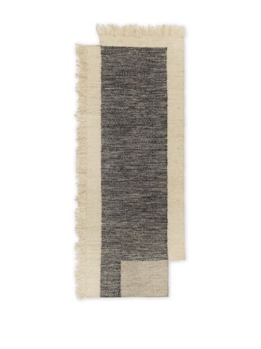 Ferm Living Counter Runner 80x200 cm - Charcoal/Off-White 