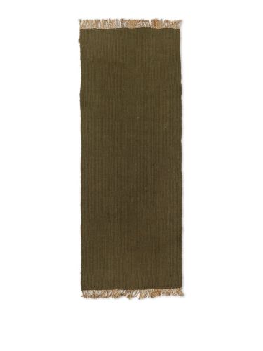 Ferm Living Block Runner 80x200 cm - Olive/Natural